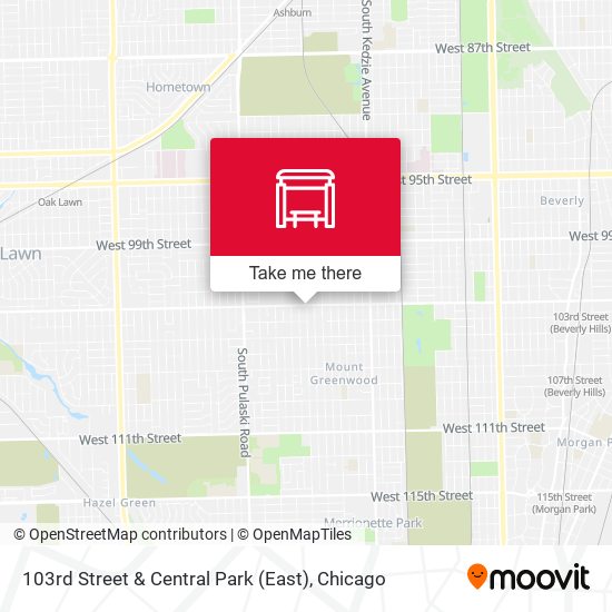 103rd Street & Central Park (East) map