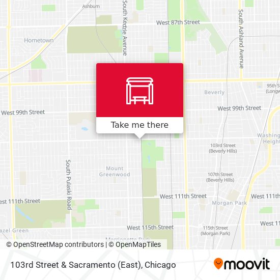 103rd Street & Sacramento (East) map
