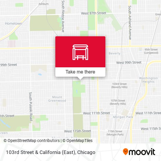 103rd Street & California (East) map