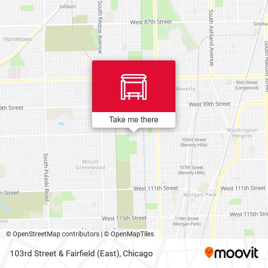 103rd Street & Fairfield (East) map