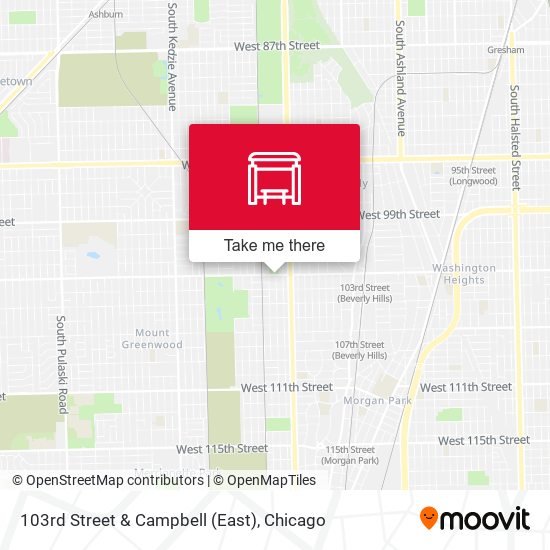 103rd Street & Campbell (East) map