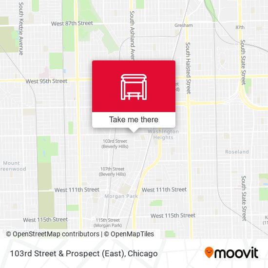 103rd Street & Prospect (East) map