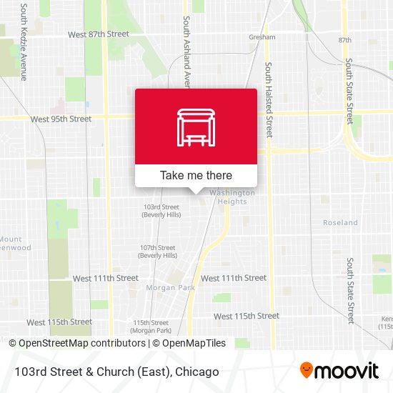 103rd Street & Church (East) map