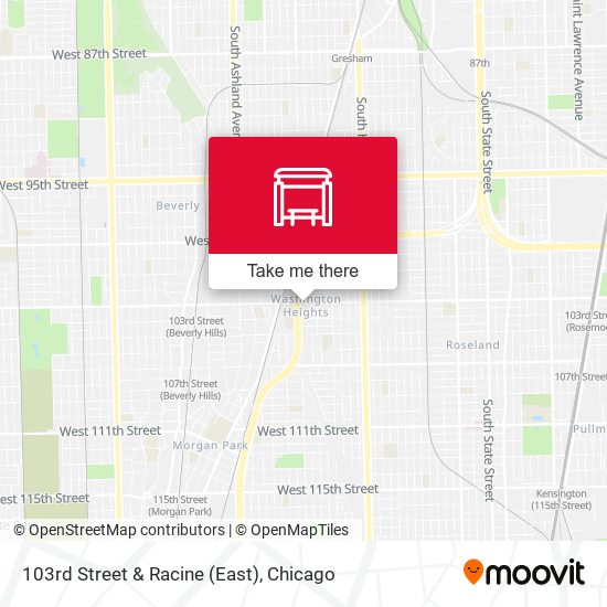 103rd Street & Racine (East) map