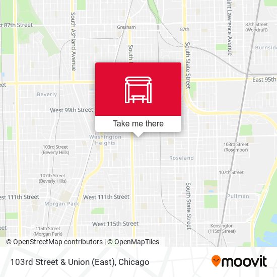 103rd Street & Union (East) map