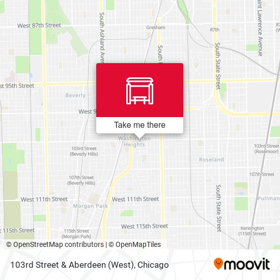 103rd Street & Aberdeen (West) map