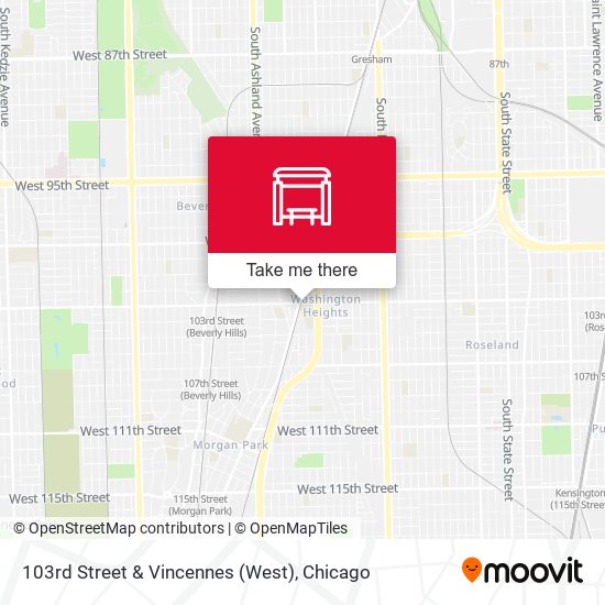 103rd Street & Vincennes (West) map