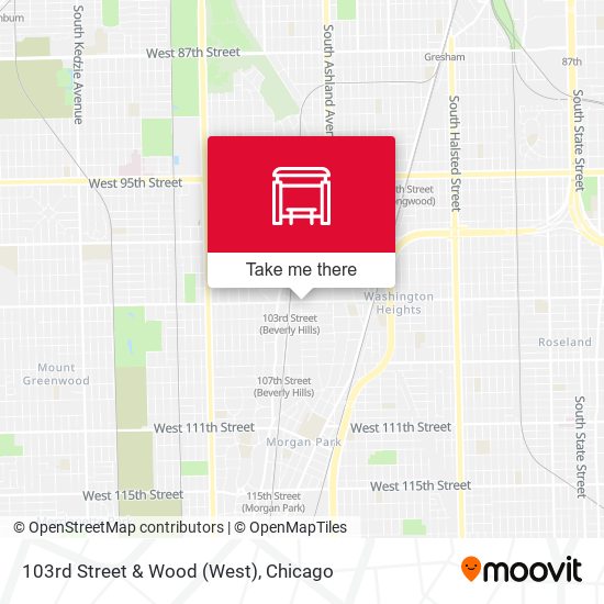 103rd Street & Wood (West) map