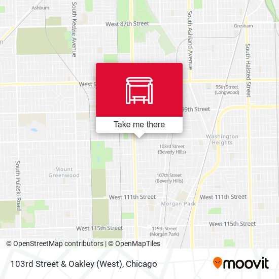 103rd Street & Oakley (West) map