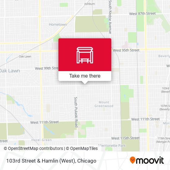 103rd Street & Hamlin (West) map