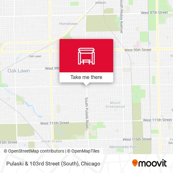 Pulaski & 103rd Street (South) map