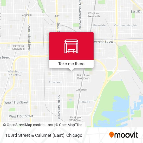 103rd Street & Calumet (East) map