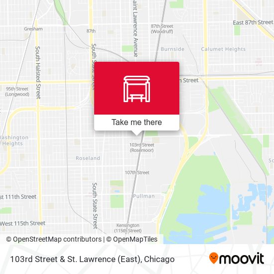 103rd Street & St. Lawrence (East) map