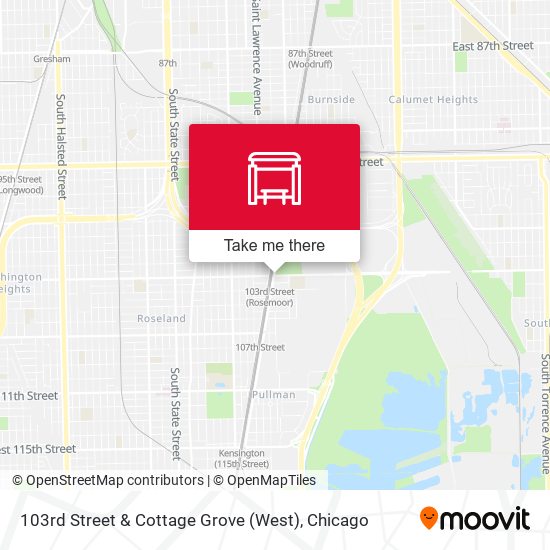 103rd Street & Cottage Grove (West) map