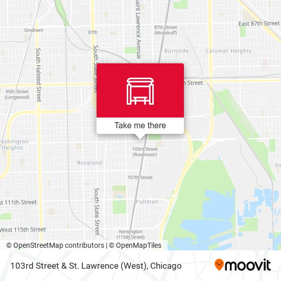 103rd Street & St. Lawrence (West) map