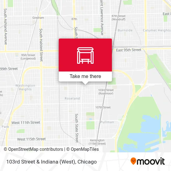 103rd Street & Indiana (West) map