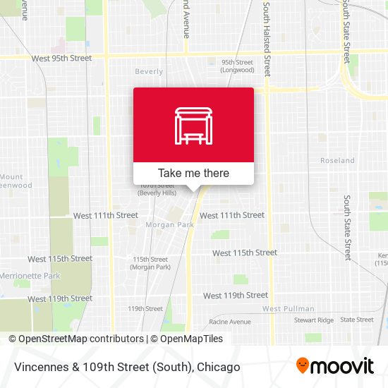 Mapa de Vincennes & 109th Street (South)