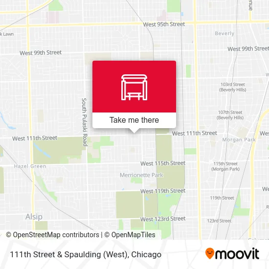 111th Street & Spaulding (West) map