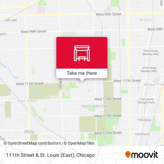 111th Street & St. Louis (East) map