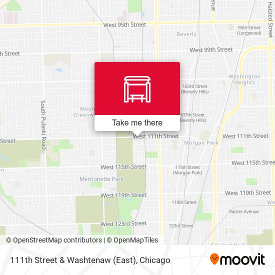 111th Street & Washtenaw (East) map