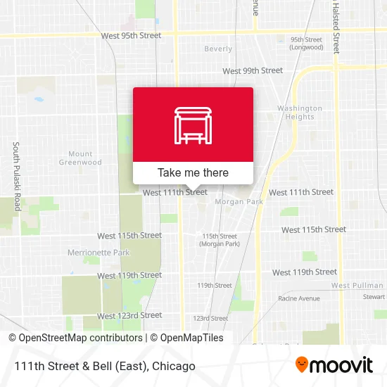 111th Street & Bell (East) map