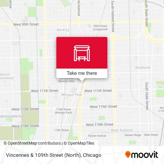 Vincennes & 109th Street (North) map