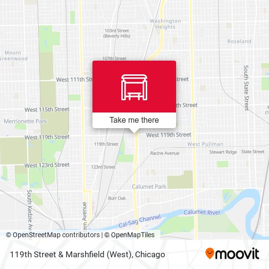 119th Street & Marshfield (West) map