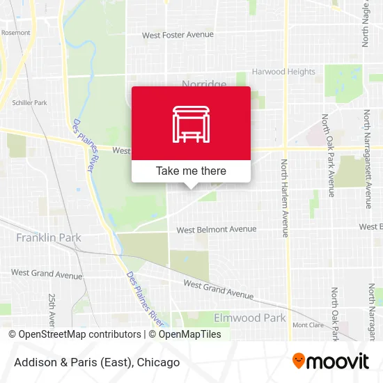 Addison & Paris (East) map