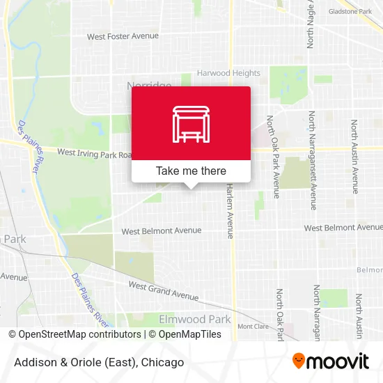 Addison & Oriole (East) map
