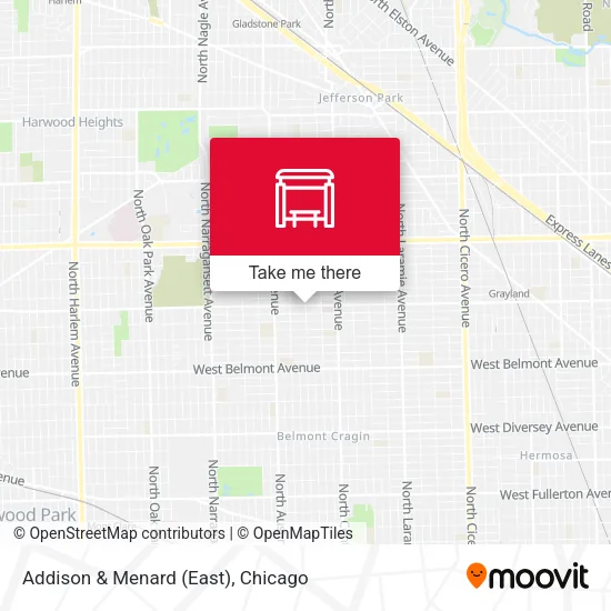Addison & Menard (East) map