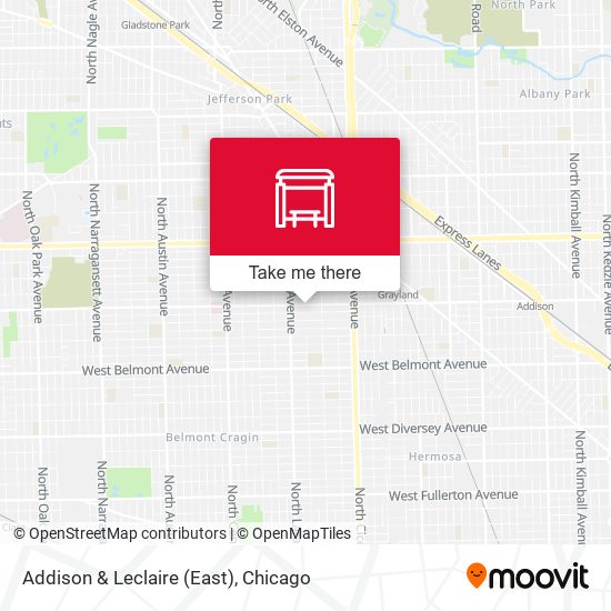 Addison & Leclaire (East) map