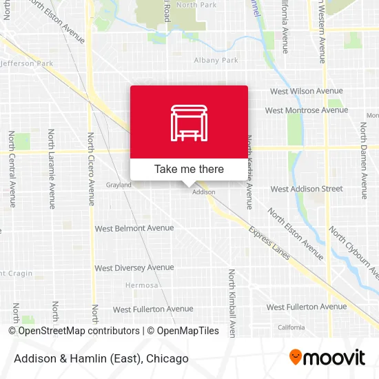 Addison & Hamlin (East) map