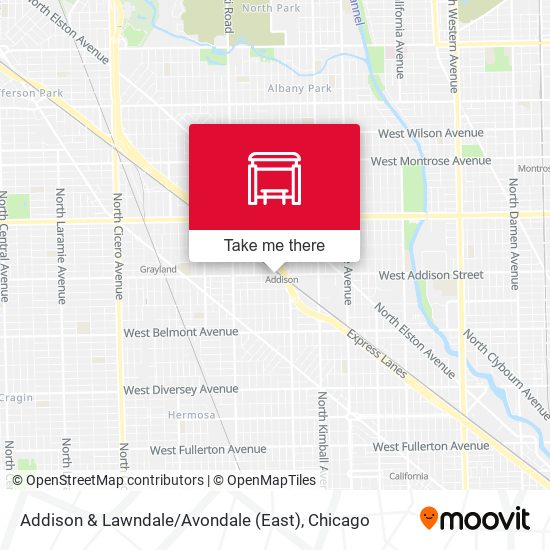 Addison & Lawndale / Avondale (East) map