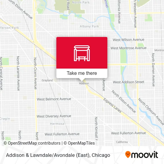 Addison & Lawndale / Avondale (East) map