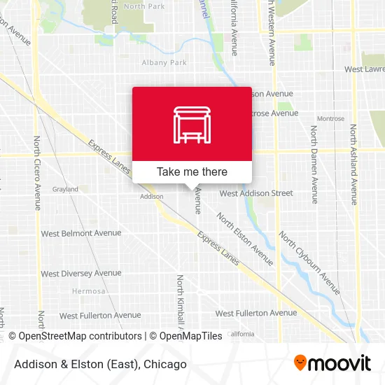 Addison & Elston (East) map