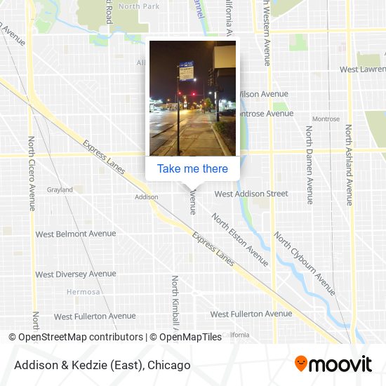 Mapa de Addison & Kedzie (East)