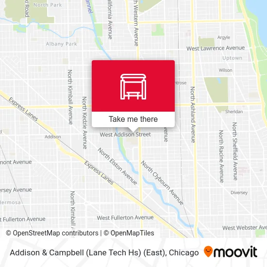 Addison & Campbell (Lane Tech Hs) (East) map