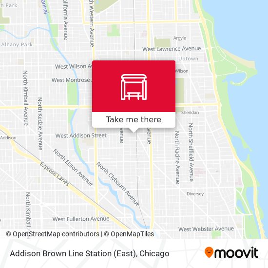 Addison Brown Line Station (East) map
