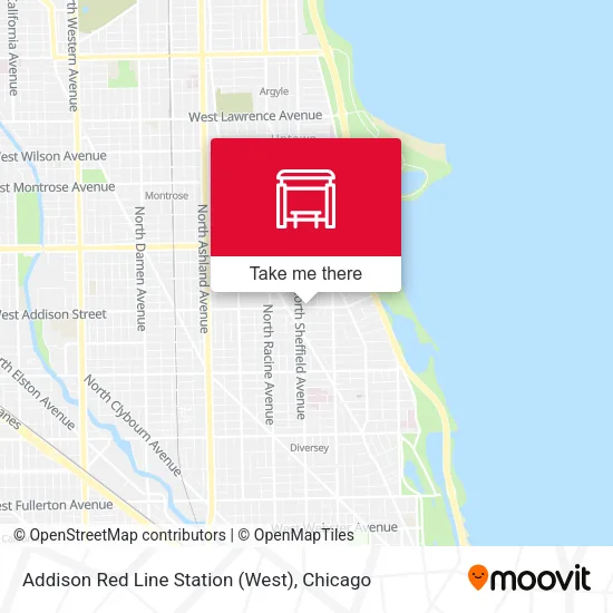 Addison Red Line Station (West) map