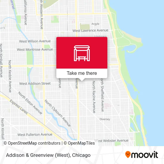 Addison & Greenview (West) map