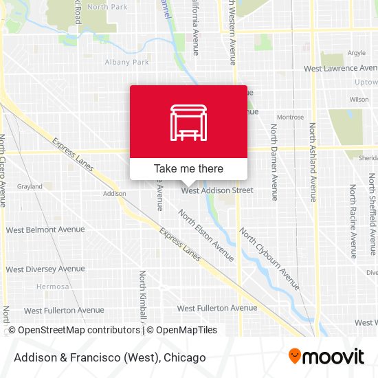 Addison & Francisco (West) map