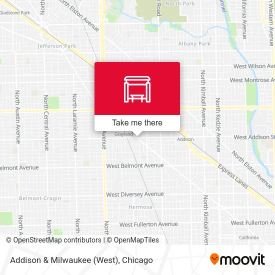 Addison & Milwaukee (West) map