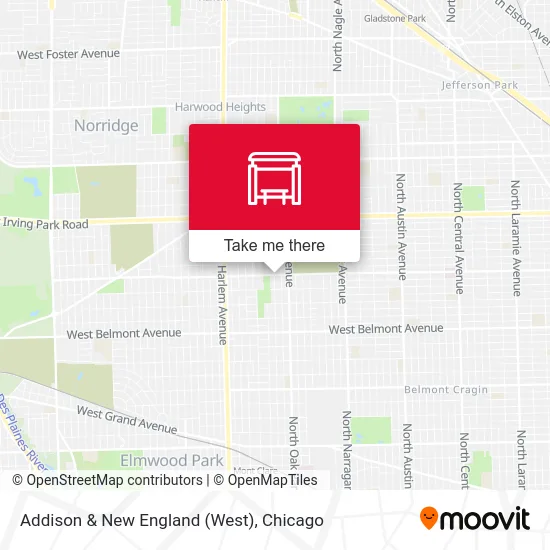 Addison & New England (West) map