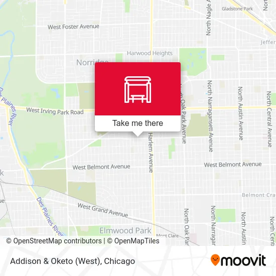 Addison & Oketo (West) map