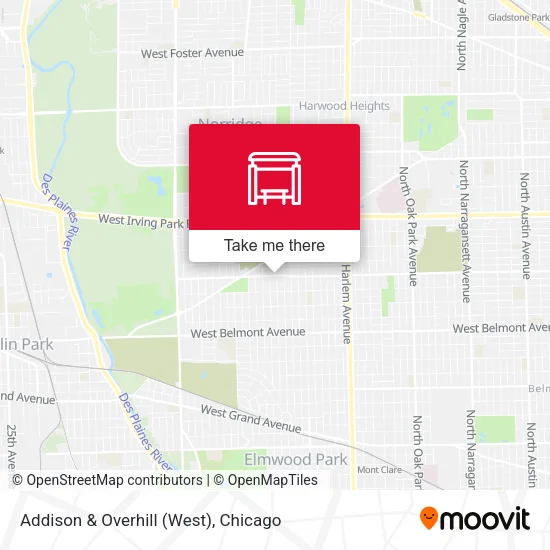 Addison & Overhill (West) map