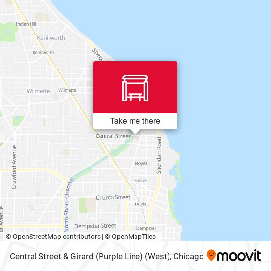 Central Street & Girard (Purple Line) (West) map