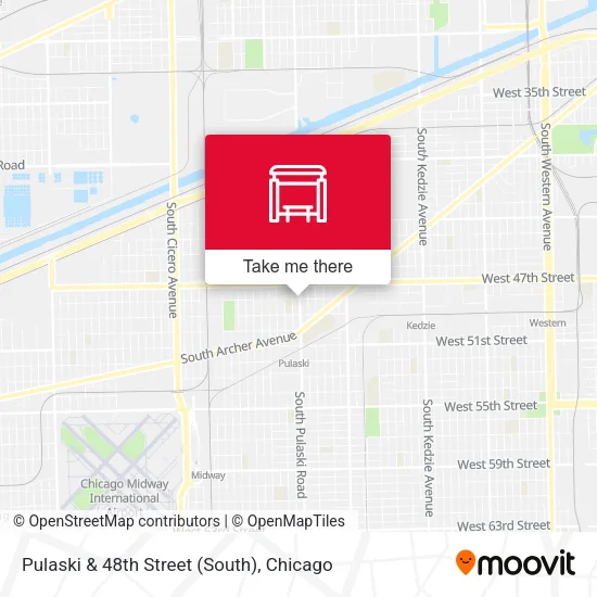 Pulaski & 48th Street (South) map