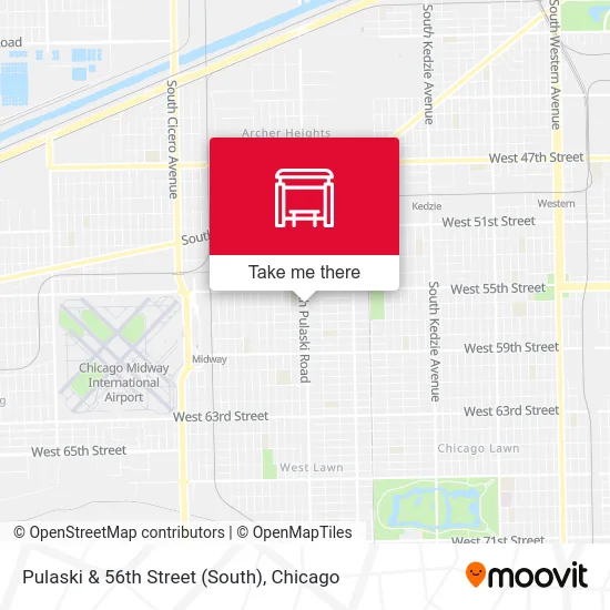 Pulaski & 56th Street (South) map