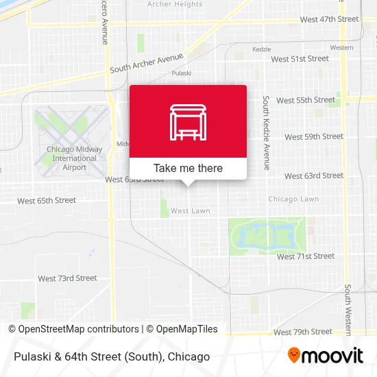 Pulaski & 64th Street (South) map