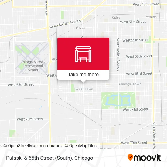 Pulaski & 65th Street (South) map